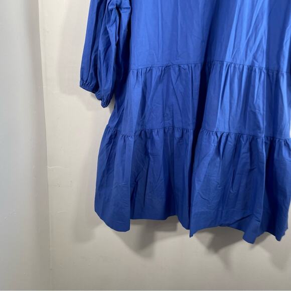 NWT Vici Lavender J Blue 100% Cotton Poplin Button Down Shirt Mini Dress Small - Picture 7 of 15